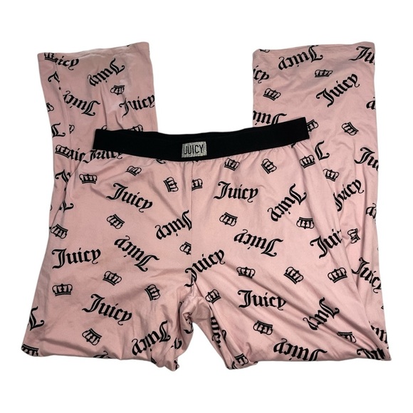 Juicy Couture Pink Logo Pajamas Pants Size Medium - Picture 2 of 4